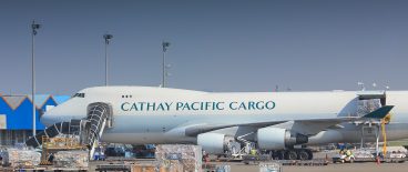image of cathay pacific cargo airplane on tarmac