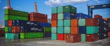 image of containers stacked on dock