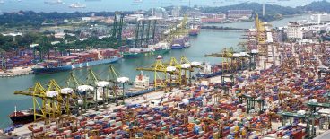 image of large shipping port