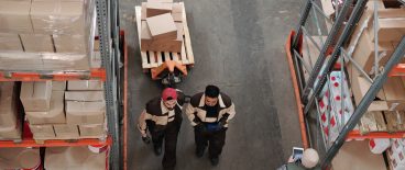 warehouse with workers