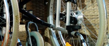 image of wheelchair wheels