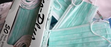 image of green and white hospital masks