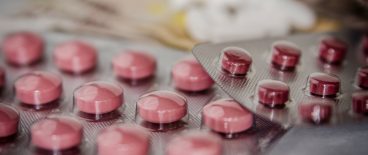 closeup of blister pack pills