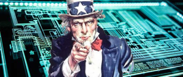 Uncle Sam on top of cyber tab