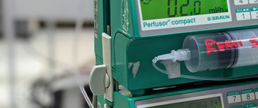 Syringe pump, dropper for epidural anesthesia