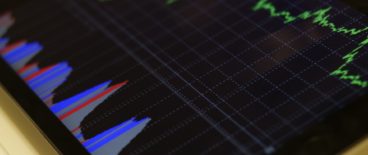 graph showing on tablet screen