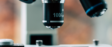 close up of a microscope