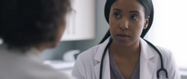 doctor talking to patient