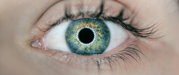 close up of an eye