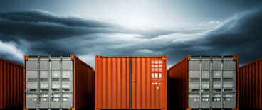 cargo container under the moonlight