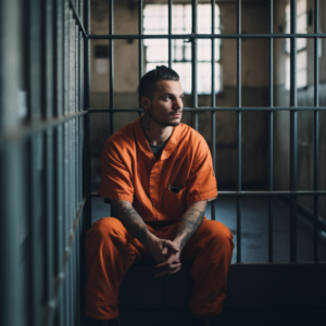 inmate in a cell
