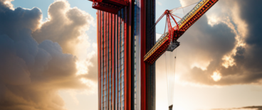 illustration of a building construction