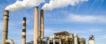 a factory emitting smoke