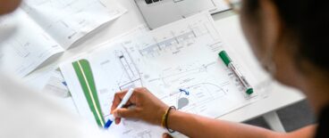 engineers looking at a project