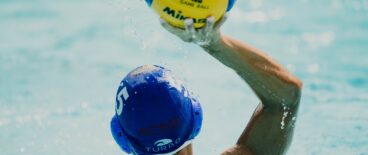 water polo player shooting