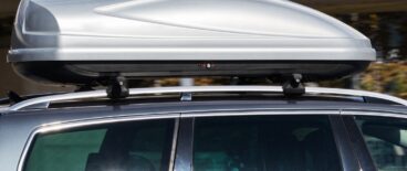 a car with a roof basket