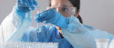a scientist working in a lab
